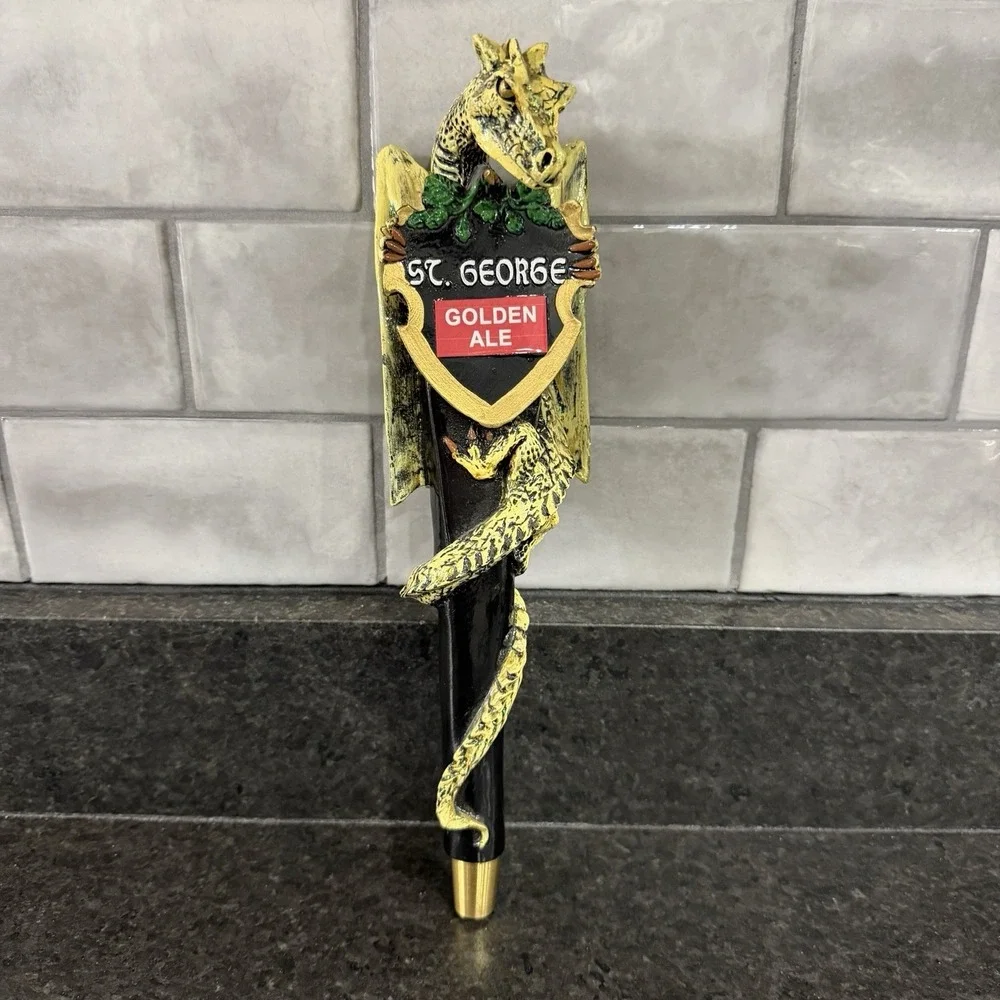 St. George Hampton, Virginia Golden Ale Dragon Beer Tap Handle- Read Description